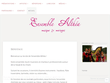 Tablet Screenshot of ensemblealthea.com